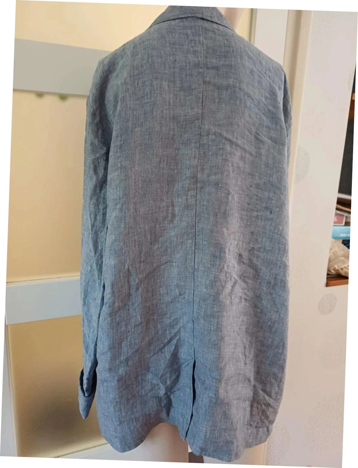 Vestido blazer fluido 100% lino azul chambray Burton of London - XL / 42-44 – photo 2